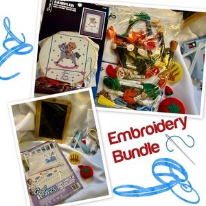 Embroidery Bundle w/Glue Gun & ChalkBoard